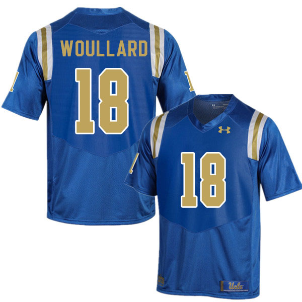 Men #18 Deavyn Woullard UCLA Bruins College Football Jerseys Sale-Blue